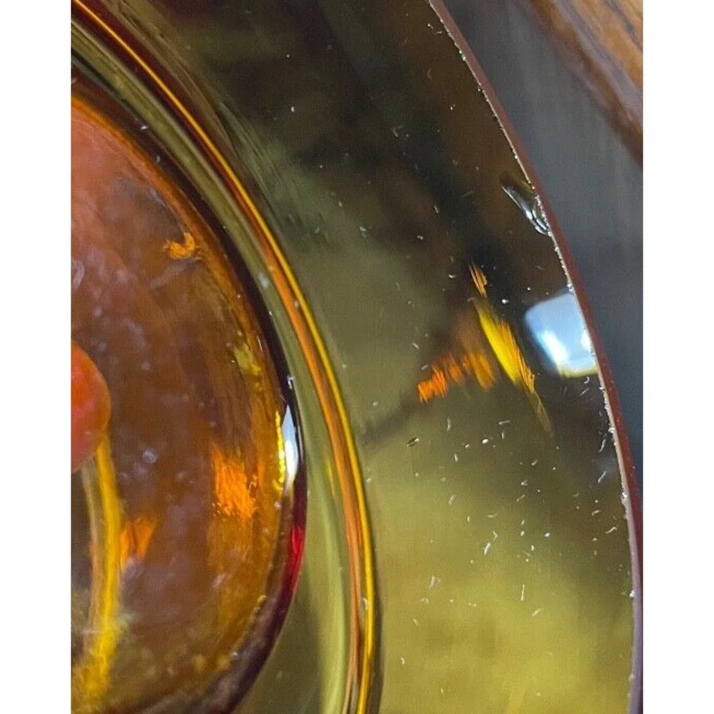 Home America Amber Glass With Lid, Retro Style Set of 2